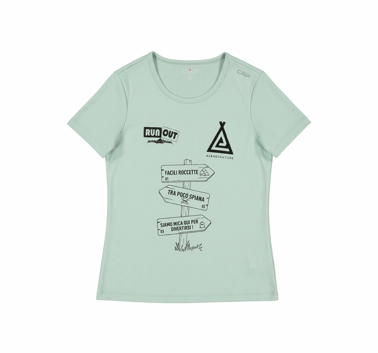 CMP T-SHIRT DONNA CON STAMPA maglietta da outdoor da donna
